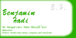 benjamin hadi business card